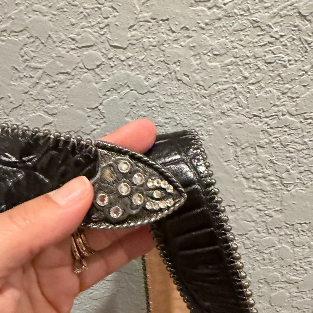 LEATHERROCK Western Leather Black Belt